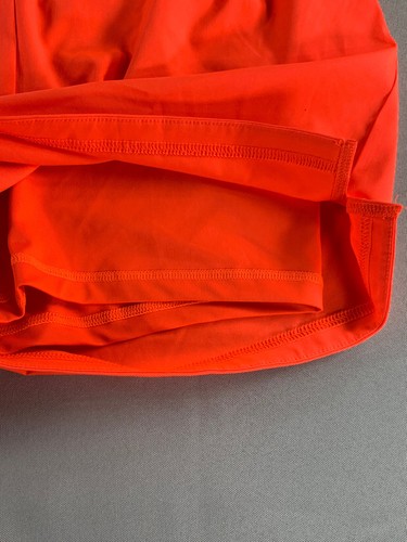 FILA Womens Small Orange Spellout Waistband Running Gym Shorts Stretch Activewea - Picture 6 of 9