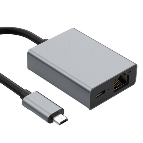 Micro USB to Ethernet Adapter Plug and Play for Business Travel, Work Sturdy - Picture 2 of 4