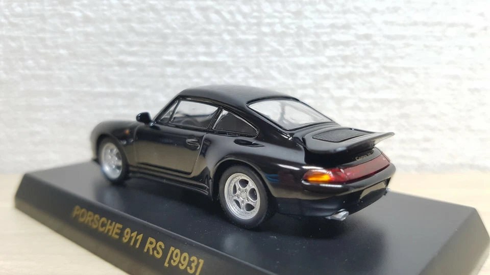 1/64 Kyosho PORSCHE 911 RS 993 NEGRO modelo de coche fundido a presión Foto 3 de 3