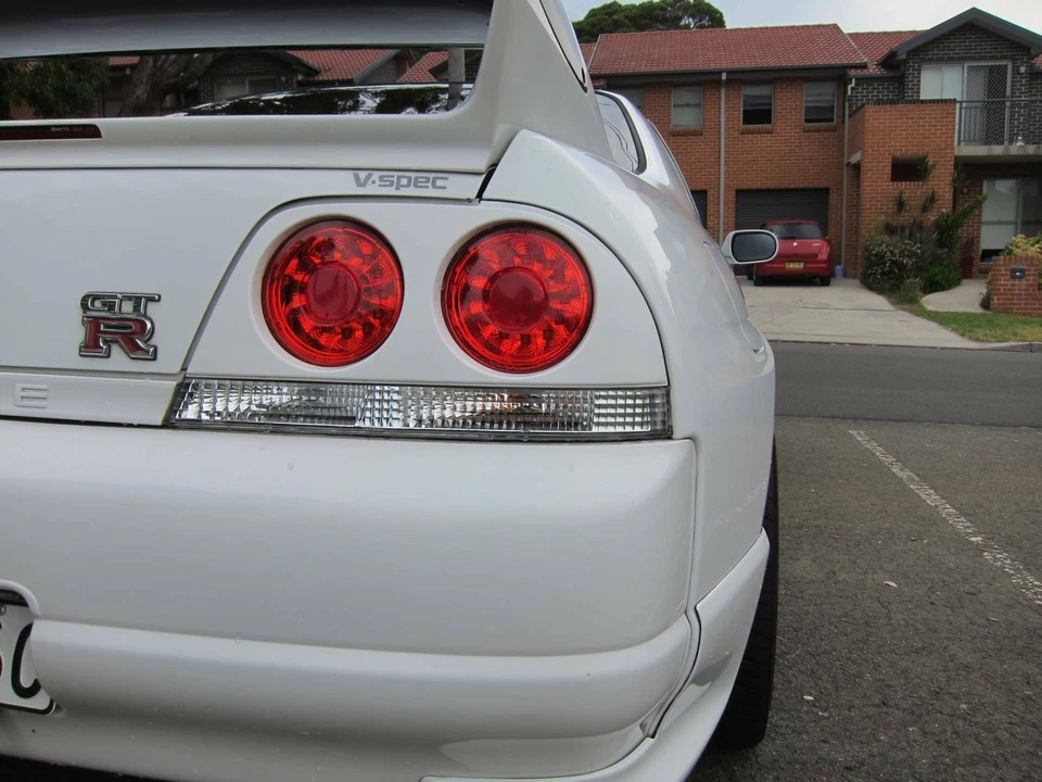 Clear Red LED Tail Lights for 95-98 Nissan Skyline R33 GTR GTST RB26 taillights - image 2 of 4