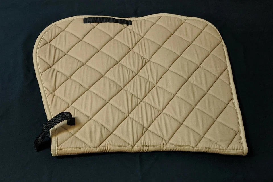 Almohadilla para silla de montar a caballo | Almohadilla para silla de montar inglesa completa equina | Color caqui y negro Foto 4 de 4