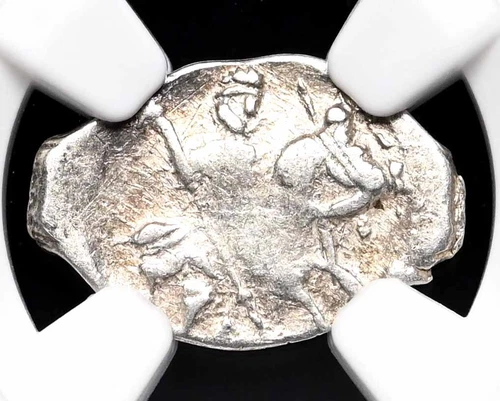 RUSSIA. Ivan IV "The Terrible", 1533-1584. Silver Kopek, Pskov mint, NGC AU50