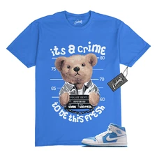 1 Mid Legend Blue White T Shirt to Match CRIME