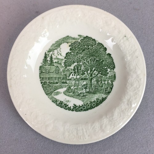 Pastoral Bread and Butter Plate Homer Laughlin White/Green Vintage C58N6 USA