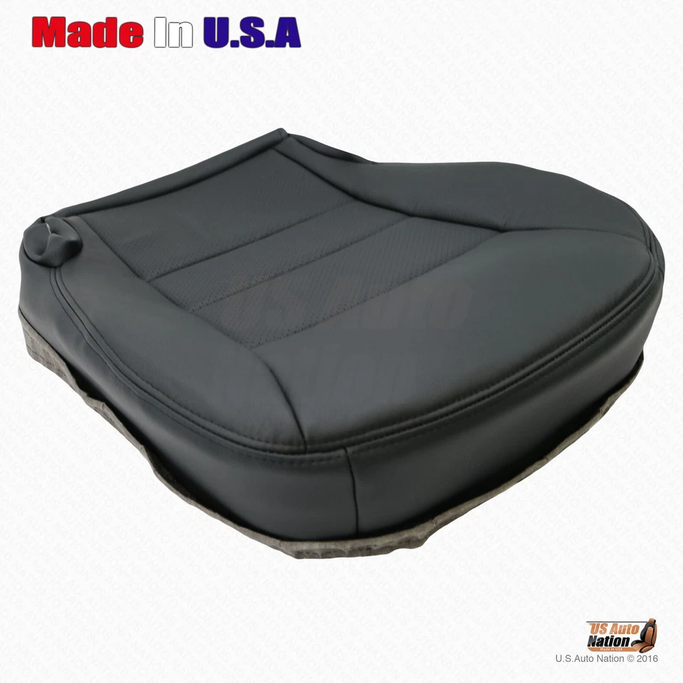 Cubierta de asiento de cuero negra inferior del conductor Chevy Corvette 2009 2010 2011 2012 2013 Foto 3 de 4