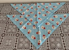 Set of Two Santa Claus Holiday Dog Bandanas MEDIUM LARGE Tie On Scarf Brand New