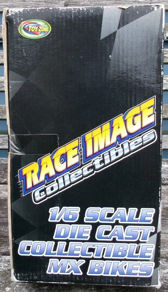 2004 TOY ZONE RACE IMAGE COLLECTIBLES 1:6 CHROME LBZ FREESTYLE KAWASAKI KX250 - Image 3 of 4