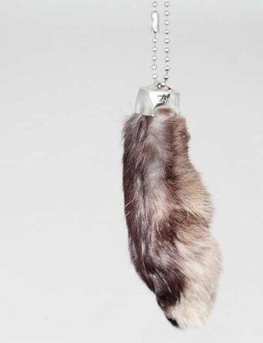 Real Rabbit Foot Lucky Keychain~NATURAL BLACK~Vraie Patte de Lapin Chanceuse - Picture 2 of 12