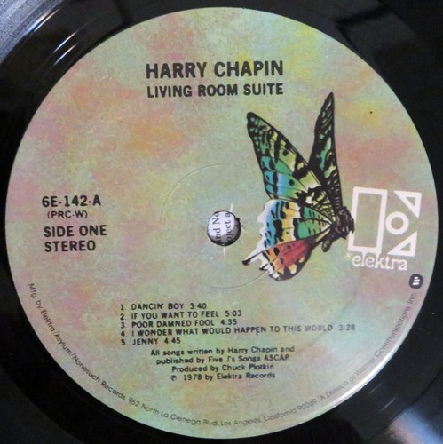 Harry Chapin : Living Room Suite 6E-142. Original 1978 Elektra LP / Vinyl - Picture 5 of 5