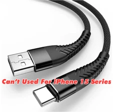 Braided Type-C USB-A to USB-C Fast Charge Cable Cord Charger Charging Sync Lot