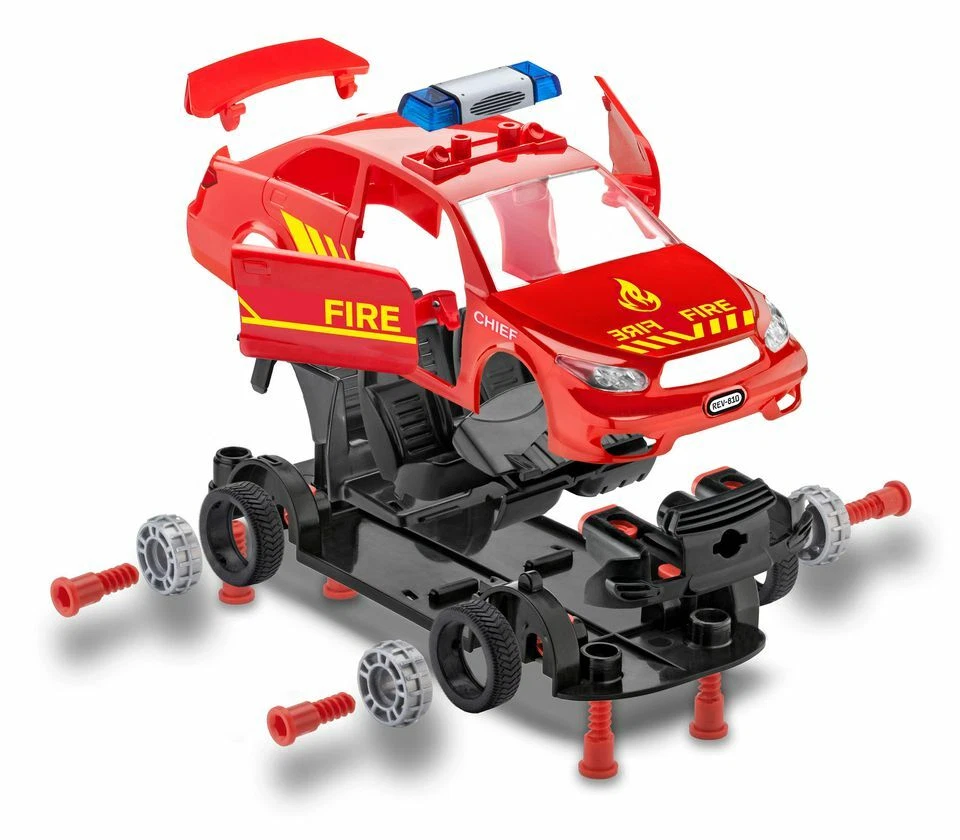 Junior Kit Fire Chief Car 1:20 Plastic Model Kit REVELL - Immagine 2 di 4