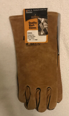 MCR Safety 13  Red Fox Work Gloves Sewn With Kevlar-XL *NEW*