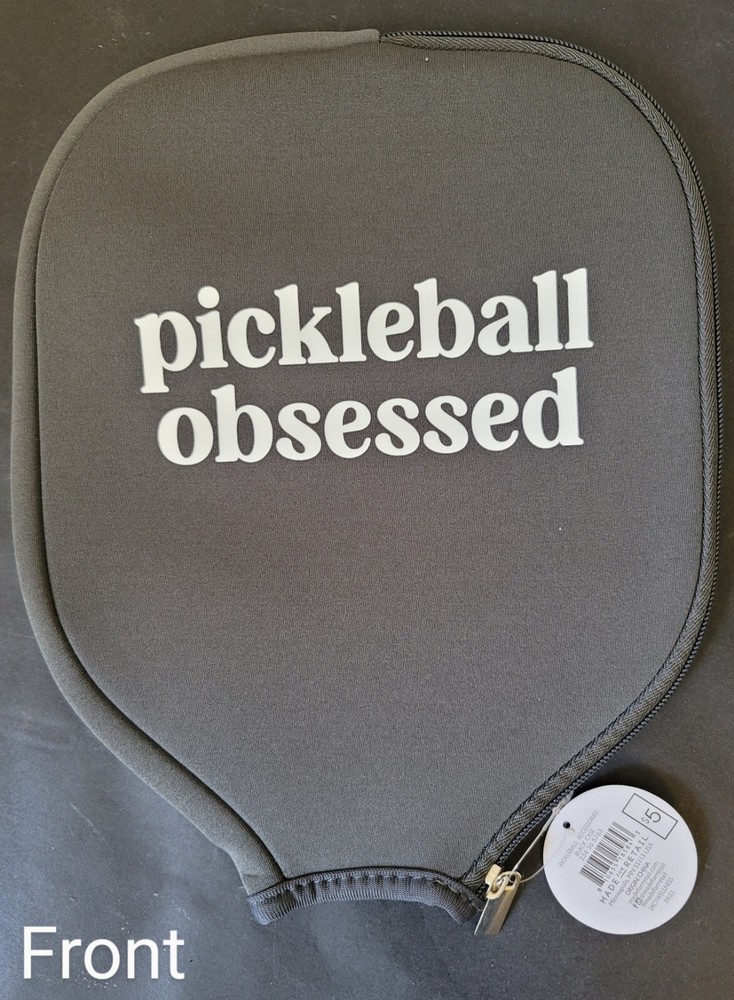 4 Neoprene Pickleball Paddle Covers with Ball or Wine Holder in Grey Pink Blue NWT