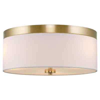 Kira Home Walker 15'' Mid-Century Modern 3-Light Flush Mount Ceiling Light