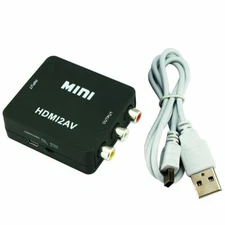 Mini Composite HDMI CVBS RCA to AV Video Converter Adapter 720p 1080p Upscaler