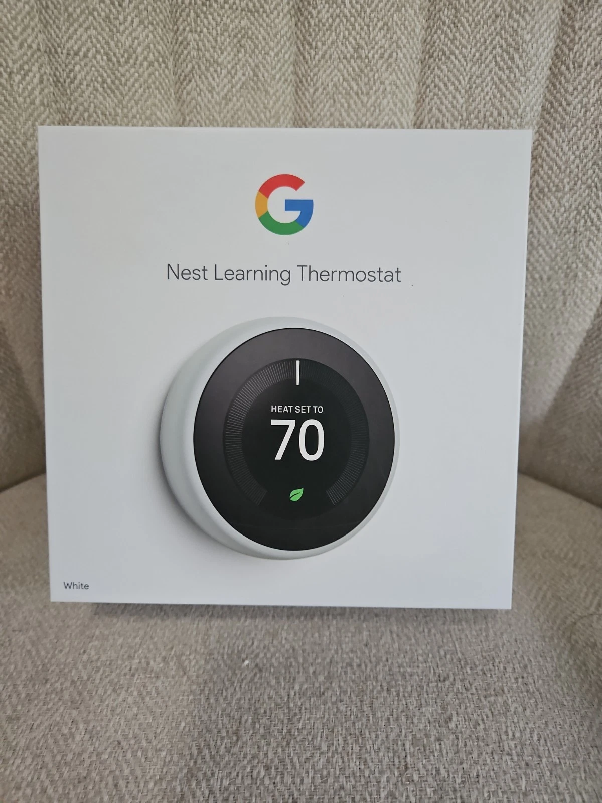 Google Nest Learning Thermostat, 3rd Gen, Smart Thermostat, White - T3017US