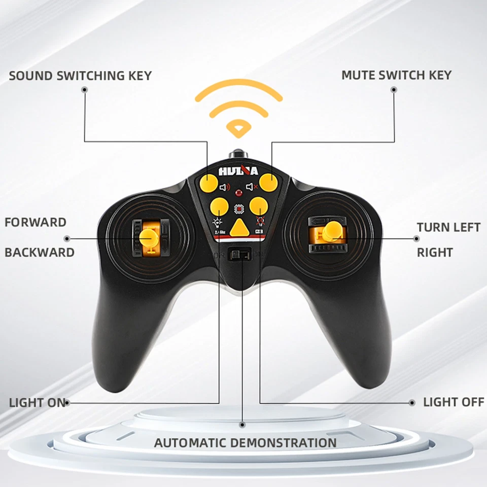 Huina 1318 1:18 RC Tractor Truck with Flatbed Trailer 9CH Remote Control Toysn4q - Image 3 of 4