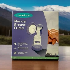 Lansinoh Manual Breast Pump Soft & flexible Easy-handle  Adjustable 2 phase