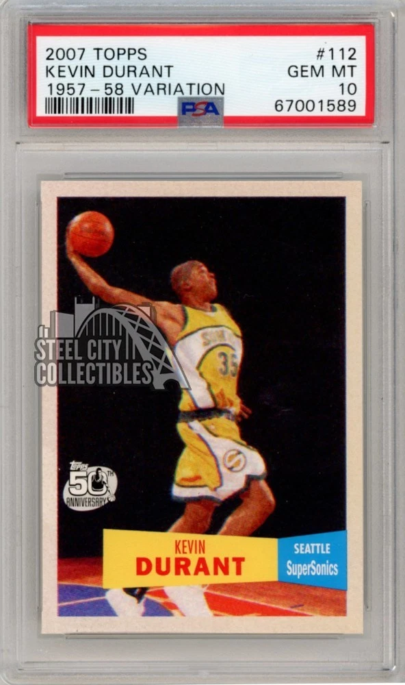 Kevin Durant Basketball Grade 10 Rookie Sports Trading Cards