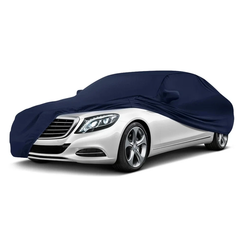 For Volkswagen Passat 98-05 Satin Stretch Indoor Midnight Blue Custom Car Cover — 第 2/4 张图片