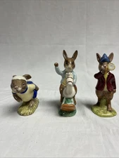 3 Royal Doulton Bunnykins Figurines, Perfect Condition