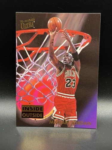 MICHAEL JORDAN 1993-94 FLEER ULTRA INSIDE OUTSIDE #4 BULLS, Q1