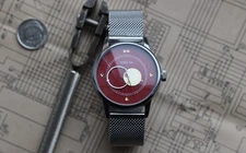 Vintage Red Raketa Copernicus 1990s Watch, Soviet Mechanical Mens Wrist Watch