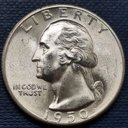 1950 S Washington Quarter 25c Silver BU UNC GEM Brilliant Uncirculated #97366