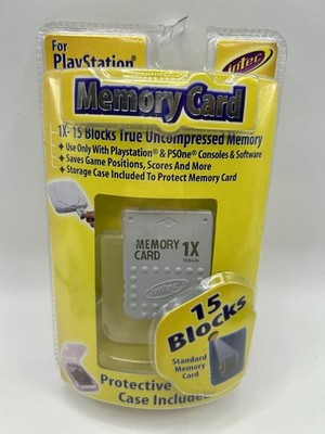 2001 Intec Play Station Ps One Memory Cards 1X15 Blocks Brand NEW