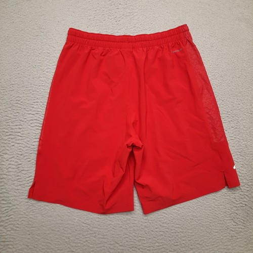 Adidas Woven Shorts Herren Medium rot weiß Aeroready 9" Schrittlänge Laufshorts - Bild 8 von 9