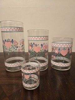 Vtg Corelle Corning Coordinates Forever Yours Glass Canister Toothpick Holder...