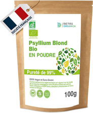 - Psyllium Blond Bio En Poudre 150G - Poudre De Psyllium 99% Purs - Riche En Fib