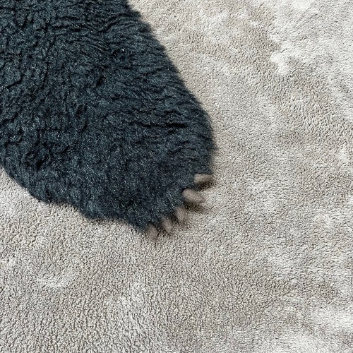 Alfombra Carstens Pequeña Felpa Oso Negro Animal 36x29 Cabaña Casa del Lago Niños Habitación Decoración - Imagen 5 de 9