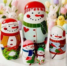 EASTER GIFT SNOWMAN RUSSIAN  MATRYOSHKA DOLLS FOR OVER 3’S  SEE  NOTES 🌸NEW