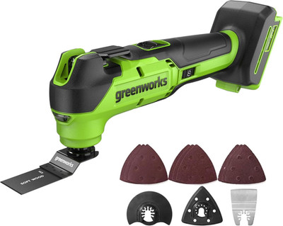 24V Lithium Ion Brushless Cordless 18,000 OPM Oscillating Multi Tool with Woodcu