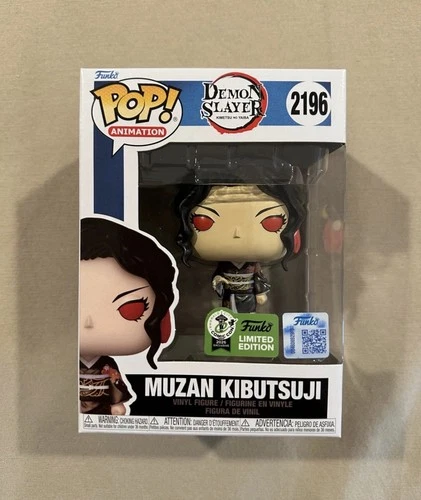 Funko Pop! Demon Slayer Muzan Kibutsuji Metallic ECCC 2026 Con Sticker In Hand