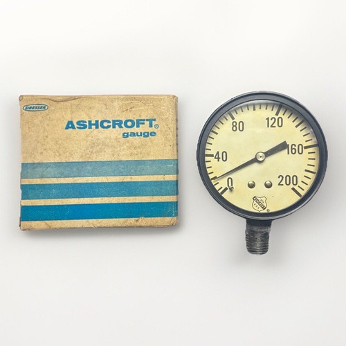 Ashcroft No. 1000 2 & 1/2” Alum 1/4” NPT 200 PSI Lower Pressure Gauge - Picture 1 of 5