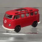 Matchbox VW VOLKSWAGEN TRANSPORTER Solid Red Bus Windows Moon Roof VTG 1998 Van