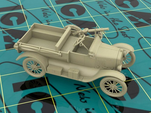 ICM 35607 Plastic model kit car Scale 1:35 Model T 1917 LCP with Vickers MG - Picture 21 of 24