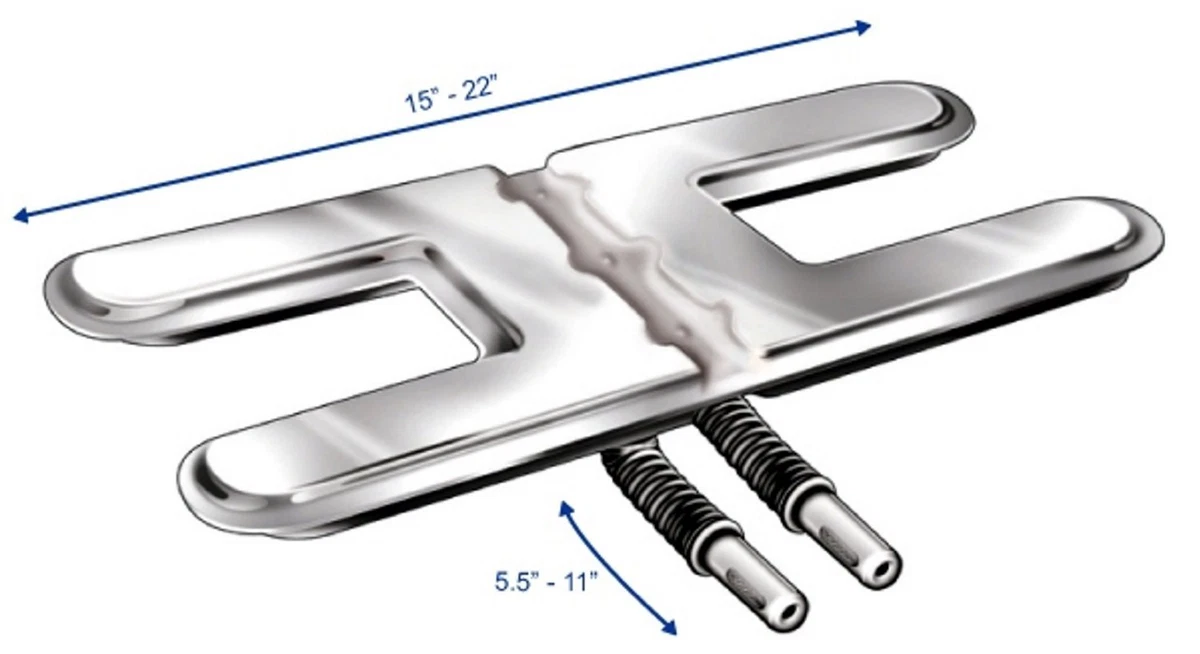 The Grill Care Stainless Universal Fit H Burner For 2 Control Knobs  200-1237 | eBay