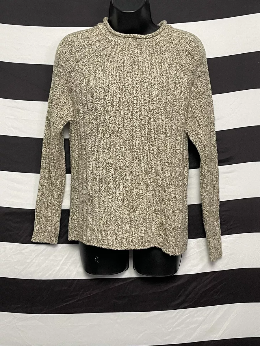 Carolyn Taylor Essentials Womens Sweater Size M Pullover Beige Mock Neck L S