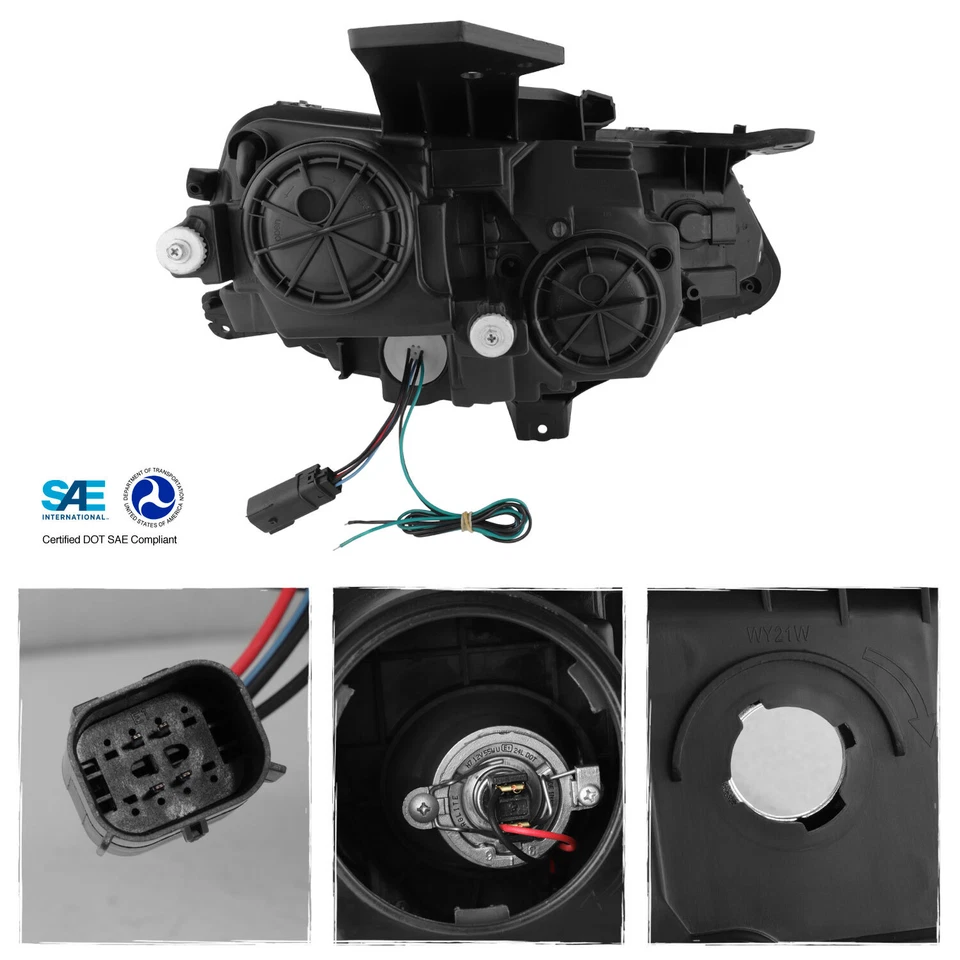 Faros proyectores de tubo LED para Chevrolet Chevy Camaro 2016-2018 carcasa negra Foto 4 de 4