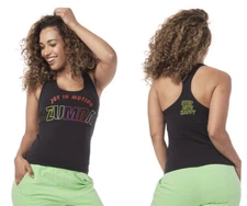 Zumba In Motion Racerback Tank Top - Black ~  XS  S  XXL ~ New! Free Ship!