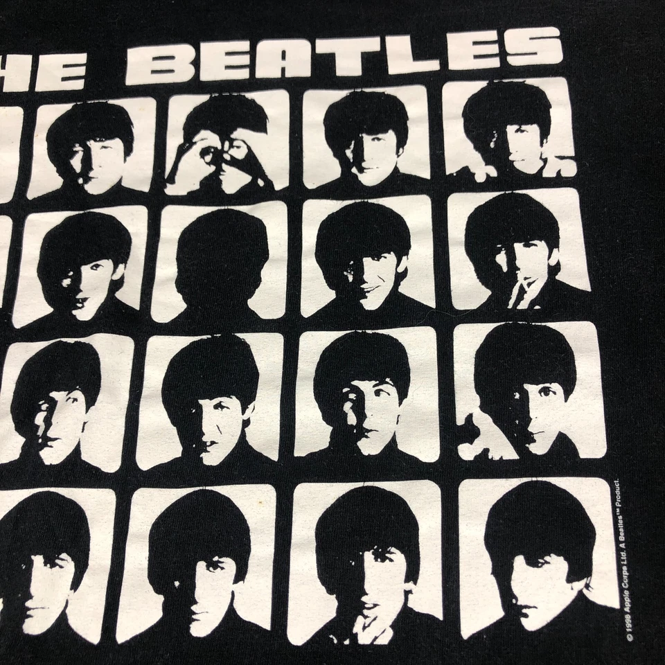 VTG 1998 The Beatles A Hard Days Night Shirt Adult Large Black & White Band Tee - Image 4 of 4