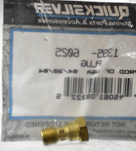 Mercury Mercruiser Quicksilver 1395-6025 Plug Genuine OEM