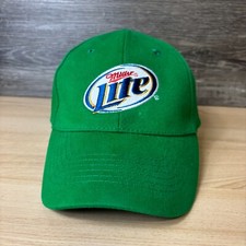 Miller Lite Hat Cap Strap Back Green Beer Vin...