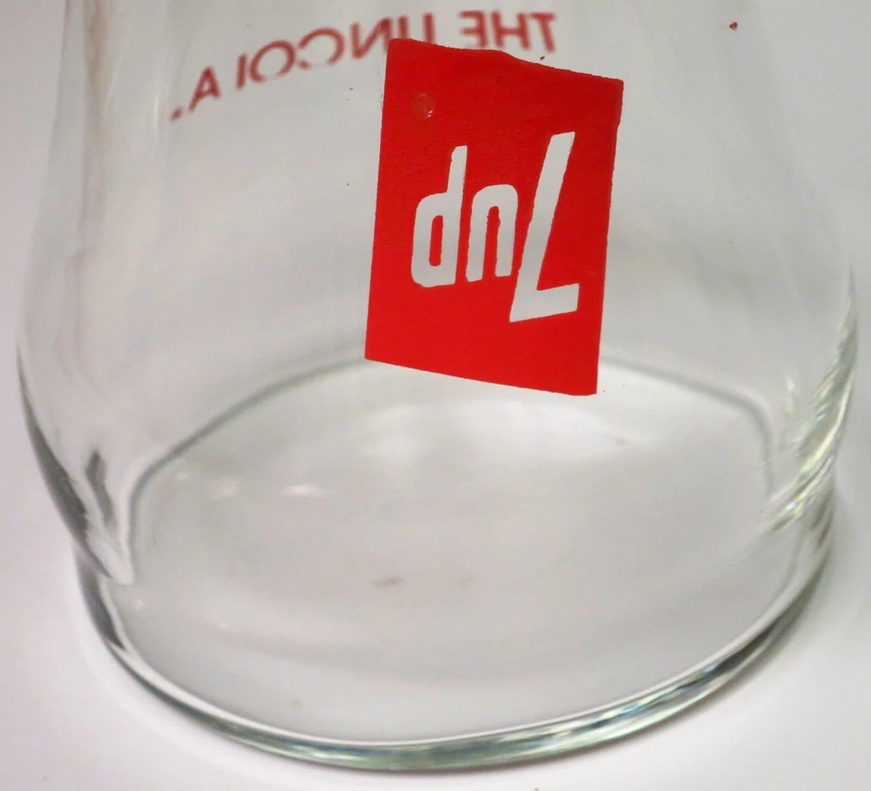 7 UP THE UNCOLA Upside Down Soda Fountain Style Drinking Glass 12 oz. VINTAGE - Image 3 of 4