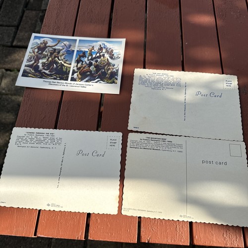 4 VINTAGE Postcards 3 FREDERIC REMINGTON And 1 Jacques Cartier’s Discovery - Picture 5 of 10