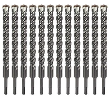 12Pcs 3/4" x 10" SDS Plus Drill Bit Carbide Tip Drill Bit for Masonry Stone Rock