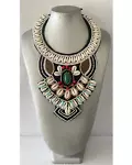 African Cowrie Shell Tribal Beaded Necklace